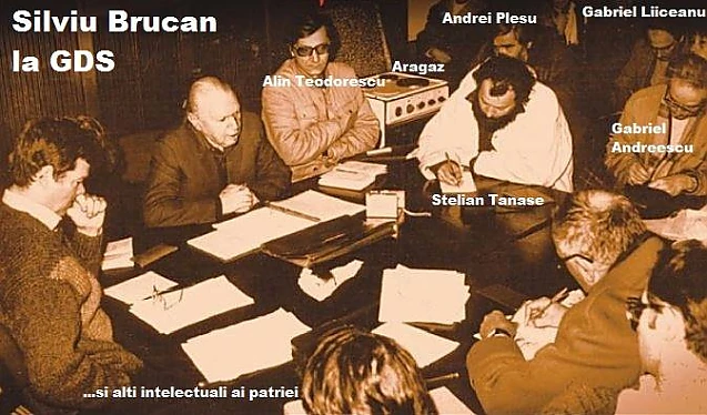 De colecție: Andrei Pleșu, Gabriel Liiceanu, Stelian Tănase, alți intelectuali și un aragaz, luând notițe de la Silviu Brucan. Aragazul a pretins că și el a fost persecutat politic de Ceaușescu :)