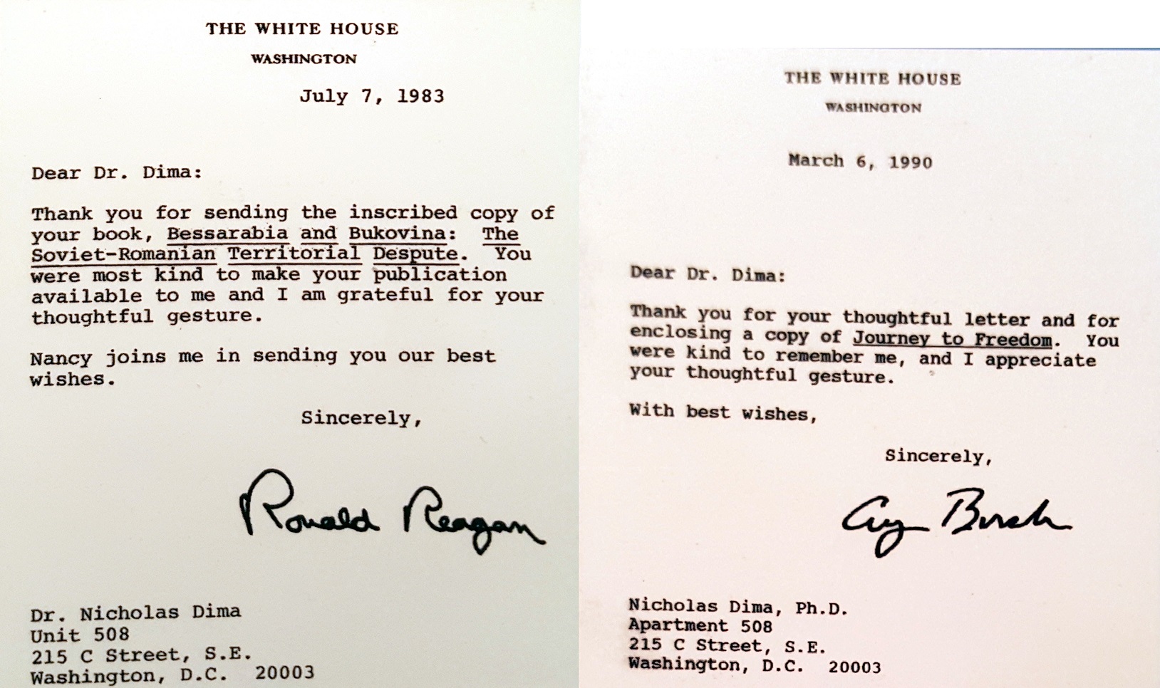 Nicholas Dima Ronald Reagan Casa Alba George%20 Bush