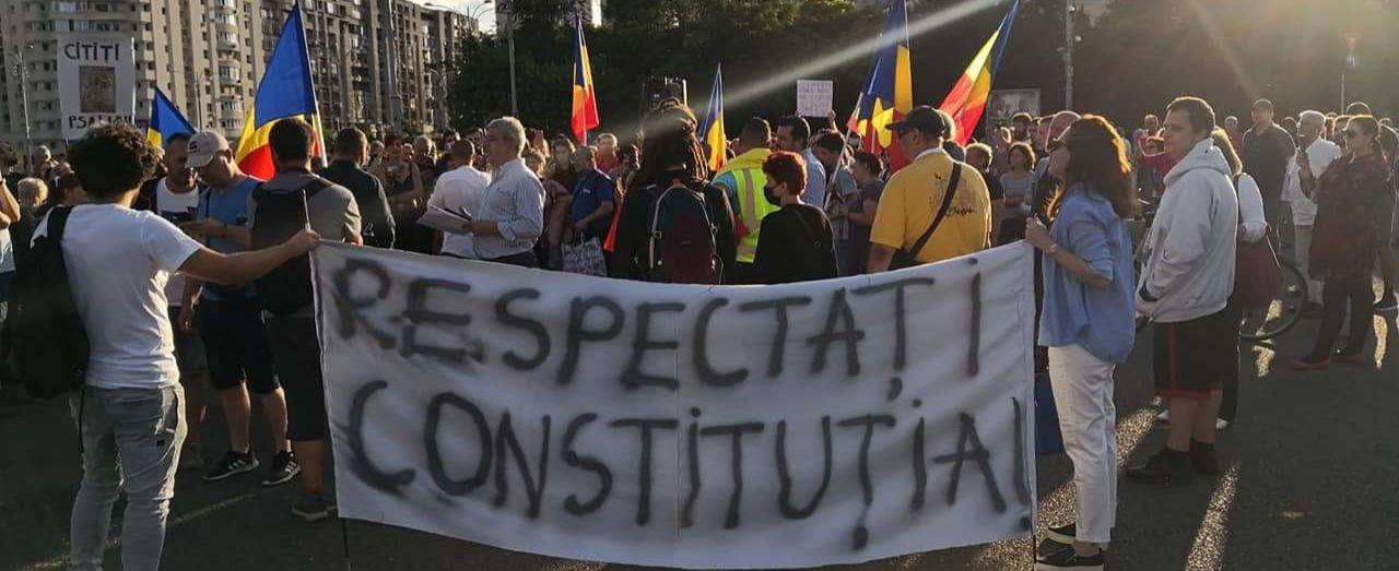 Un nou protest  în Piața Victoriei, împotriva abuzurilor conținute de legea carantinării