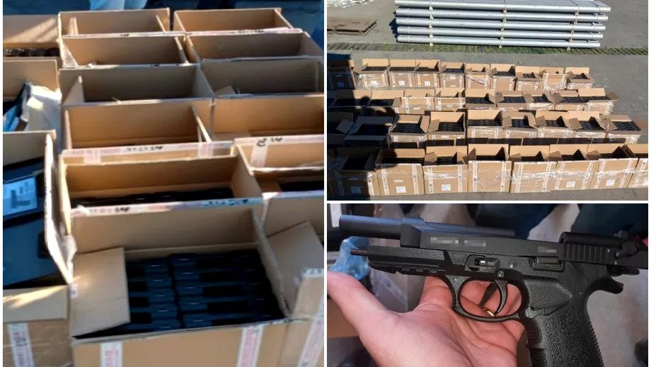 Un cetățean ucrainean a încercat să introducă în România 1.200 de pistoale letale