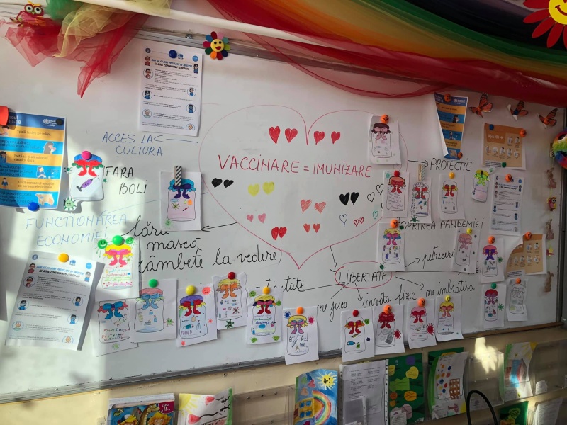 Propagandă pro vaccinare în rândul copiilor de școală primară
