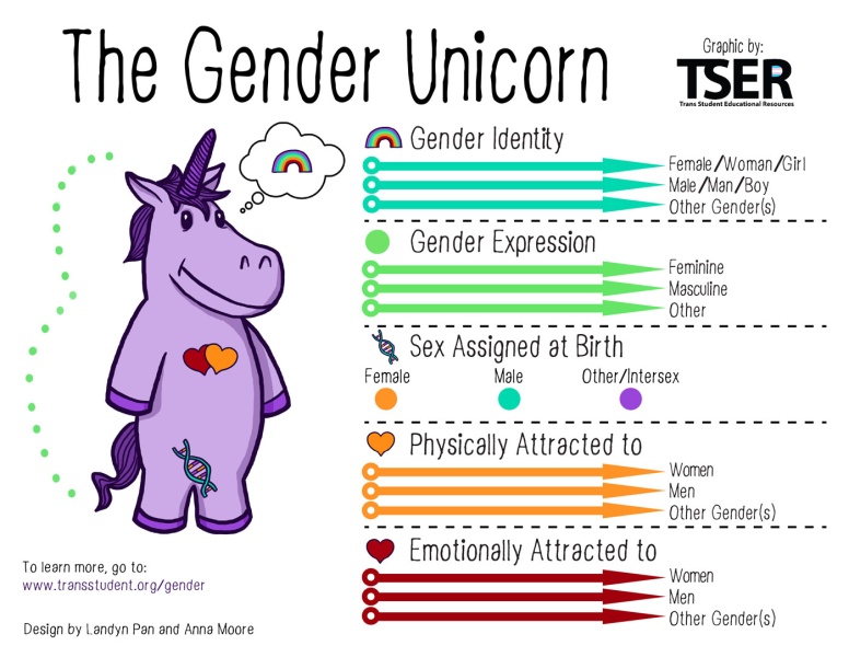 Explicație asupra simbolului unicornului dintr-o campanie propagandistică a unei organizații a „studenților transgender”