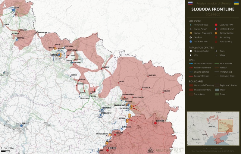 Hartă frontul din Sloboda