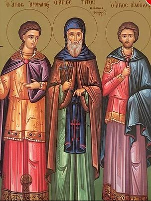 2 aprilie: Sfântul Cuvios Tit, făcătorul de minuni; Sfinții Mucenici Amfian și Edesie