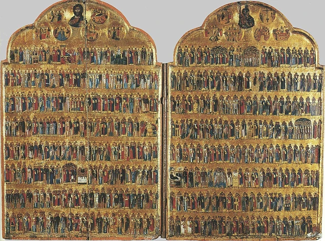 Sinaxa Tuturor Sfintilor - Icoană Sec. XI, Bizanț - FB/ Apocalypsis Icon