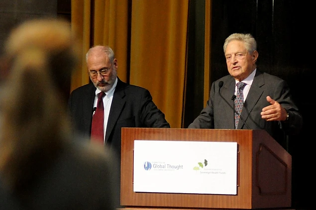 Stiglitz și Soros. Foto: worldleaders.columbia.edu