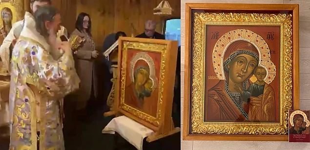 Icoană pictată de artistul George Sorin Nicolae, colaborator ActiveNews, și sfințită în ajunul praznicului Izvorului Tămăduirii, la mănăstirea Crucea, așezământ monahal care are și hramul Izvorul Tămăduirii