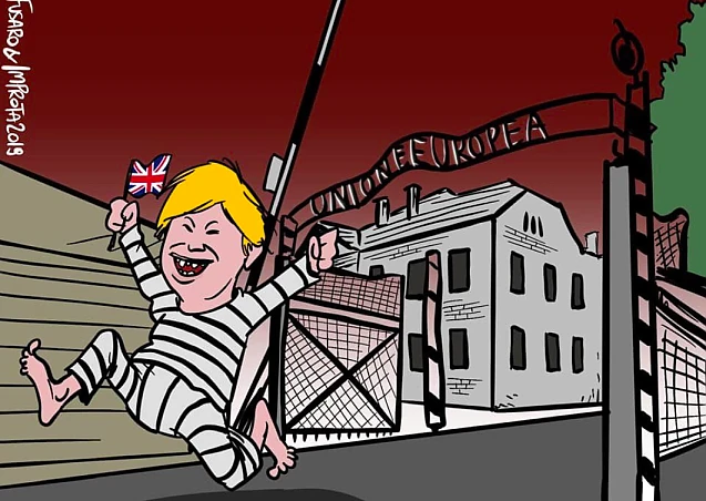 Caricaturist italian, criticat după un desen care face o paralelă între UE și Auschwitz