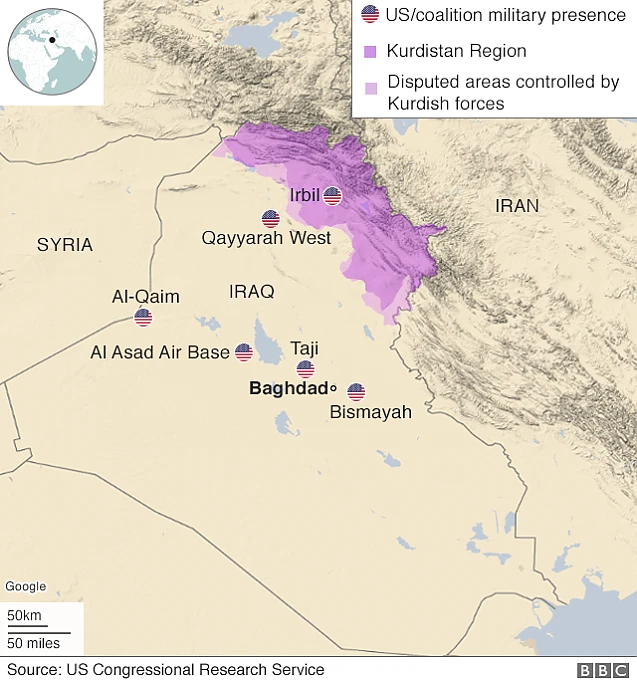 SUA își retrag bazele militare din Irak situate de-a lungul graniței cu Siria