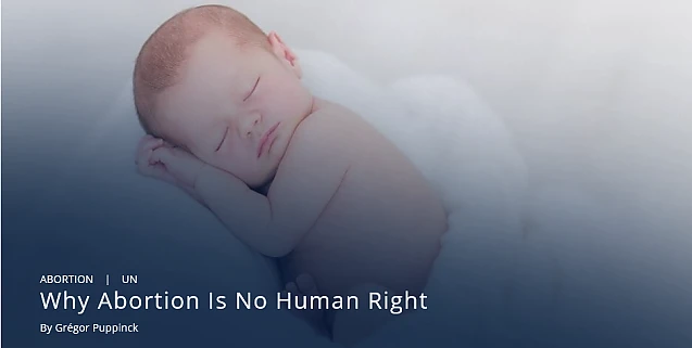 WHY ABORTION IS NO HUMAN RIGHT. By Grégor Puppinck, PhD, Director of the European Centre for Law and Justice (ECLJ)