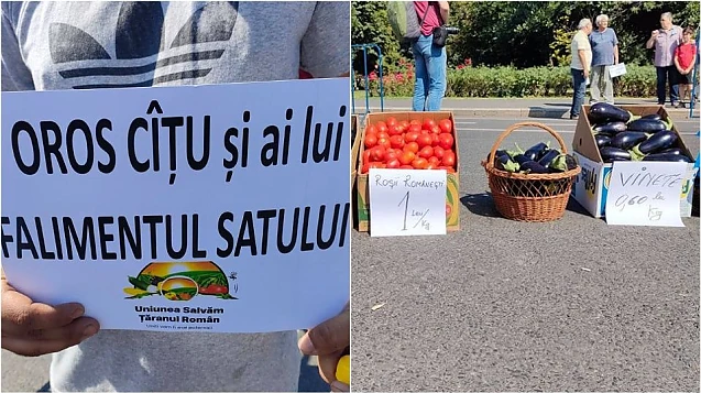 Protest în Piața Victoriei pentru salvarea agriculturii românești. Dacă ne piere țara, cum să stăm cu mâinile legate?