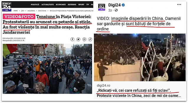 Dezgustătoarea mass media susținătoare a protestelor din China este aceeași care înfiera luptătorii pentru libertate din România sau alte colțuri ale lumii. Mesaj de pe Facebook: NU VĂ UITĂM, JIGODIILOR! Capturi FOTO
