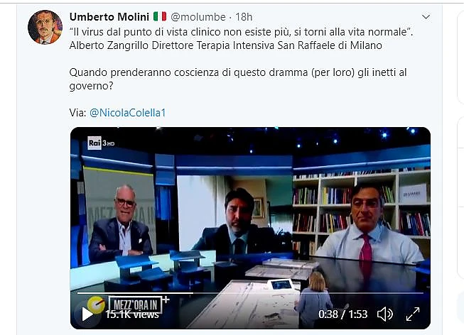 Celebrul medic al lui Berlusconi stârnește polemici în Italia: „Virusul NU MAI EXISTĂ. A venit timpul să încetăm să terorizăm această țară”!