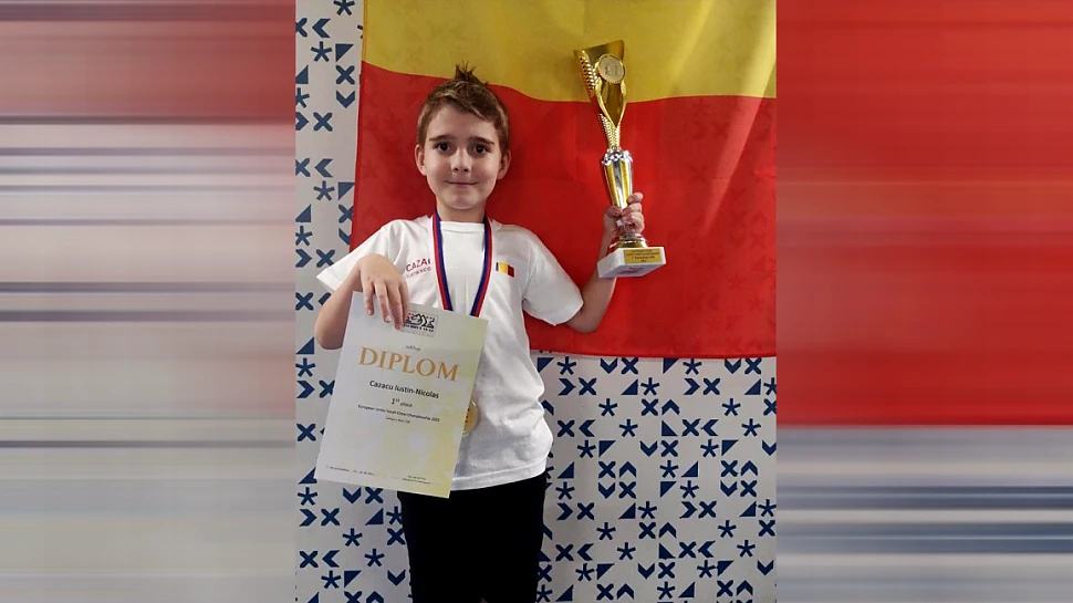 COPIII EXCEPȚIONALI AI ROMÂNIEI: Micuțul geniu Iustin Nicolas Cazacu a devenit campion mondial și european la șah la numai 8 ani. PERFORMANȚA LUNII